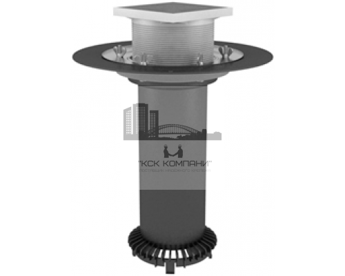 Надставной элемент с обжимным фланцем, дренажным фланцем типа Д1 и трапом с опорным кольцом