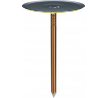 Металлический приварной штифт с прикрепленной к нему металлической прижимной шайбой для крепления технической изоляции и огнеза