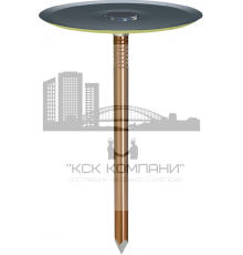 Металлический приварной штифт с прикрепленной к нему металлической прижимной шайбой для крепления технической изоляции и огнеза