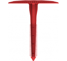 Тарельчатый полимерный дюбеляель без распорго элемента для крепления дренажного полотна к плоскости стены