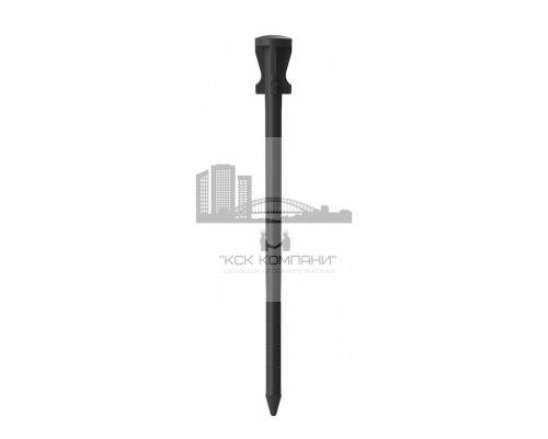 Полимерный тарельчатый дюбель с рёбрами ограничения глубины и  забивным полиамидным распорным элементом