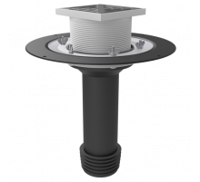 Воронка ремонтная, используется для непосредственного монтажа со стальными, чугунными или пластиковыми трубами диаметром 110 мм, комплекту