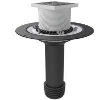 Воронка ремонтная, используется для непосредственного монтажа со стальными, чугунными или пластиковыми трубами диаметром 110 мм, комплекту