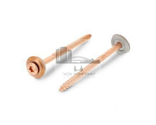 Art. 9287 A2-Cu 5,0X220 TX25 Шуруп c полупотайной головкой и EPDM-шайбой 15 мм