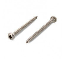 Саморез универсальный полукруглый Art. 9048 A2 полная резьба шлиц PZ, 4x25 мм