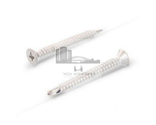 Саморез оконный со сверлом DIN 7504 O A4 потайной шлиц PZ, 6.3x60 мм