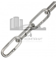 Цепь сварная длиннозвенная DIN 763 A4 для ограждения, D10