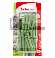 Дюбель универсальный fischer UX Green R K NV с кромкой экологически чистый нейлон, 6x50 мм