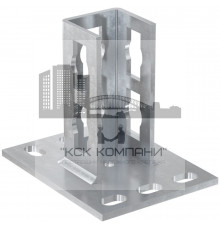 Фланец седельный fischer PSF 41 ZL для монтажных шин FUS гоц. сталь, 42x108x130x4 мм