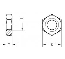 Гайка шестигранная DIN 934 8.0 оцинкованная, M27 (кг)
