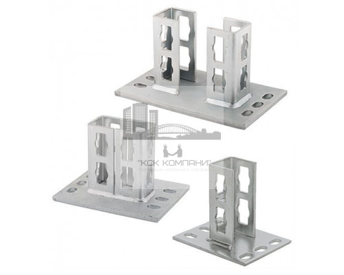 Фланец седельный fischer PSF 124 для монтажных шин FUS ОЦ, 42x108x210x4 мм