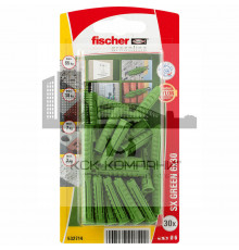 Распорный дюбель fischer SX Green с кромкой экологически чистый, 6x30 мм