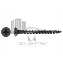 Саморез гипсокартон-дерево ГКЛ КР крупная резьба окс. сталь, 3.5x25 мм