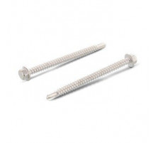 Саморез шестигранный с прессшайбой DIN 7504 K A4 сверлоконечный, 5.5х22 мм