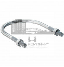 Скоба-хомут U-образная  ETR монтажная с гайками ОЦ, M12 102-114 мм (4")