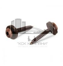 Art. 9066 A2 C 3,9X22 TX15 Саморез для подоконников c мелкой резьбой, коричневый, TX