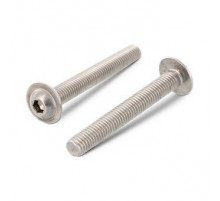 Винт с полукруглой головкой с фланцем ISO 7380-2 A2 и внутренним шестигранником, M12x30 мм