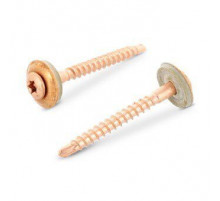 Art. 9387 A2-Cu 4,5X25 TX20 Шуруп c полупотайной головкой и EPDM-шайбой 15 мм