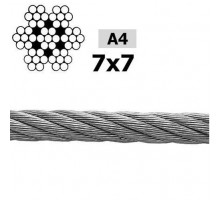 Трос для растяжки DIN 3055 (Art. 8379) A4 средней жесткости, D5 мм (200 м)