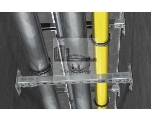 Фланец седельный fischer PSF 41 ZL для монтажных шин FUS гоц. сталь, 42x108x130x4 мм