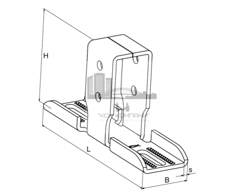 Угловой кронштейн fischer FMA для соединения профилей FMP гоц. сталь, 350x77.5x148 мм