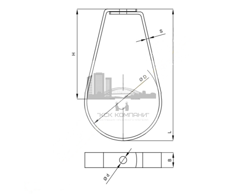 Хомут-петля спринклерный HSBG без гайки ОЦ, 92 (3)