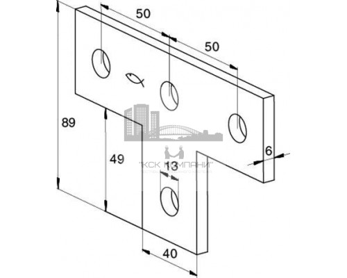 Плоский соединительный элемент FISCHER FFF 4T горячеоцинкованная сталь