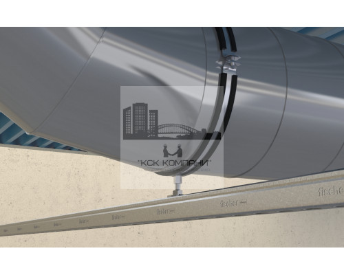 Хомут для воздуховодов fischer LGS с EPDM-вставкой и комби-гайкой ОЦ, M8/M10 560 мм