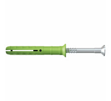 Дюбель-гвоздь fischer N S Green с потайным бортиком и шурупом ЭКО, 6x40/10 мм