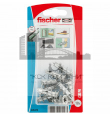 Дюбель металлический fischer GKM K NV самонарезающий для гипсокартона, 31 мм