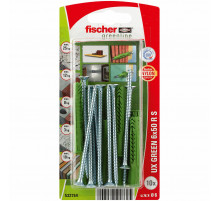 Дюбель универсальный fischer UX Green R S K NV с потайным шурупом ЭКО, 6x50/4.5x60 мм