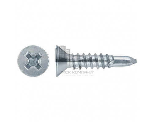 Саморез со сверлом DIN 7504 P с потайной головкой шлиц PH ОЦ, 3.5x9.5 мм