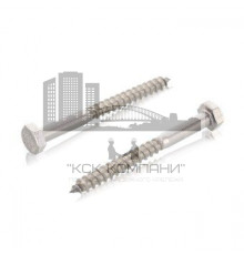Шуруп-глухарь DIN 571 A4 шестигранный неполная резьба, 10x150 мм