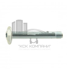 Винт полукруглый с фланцем ISO 7380-2 внутренний шестигранник полная резьба, M6x20 мм