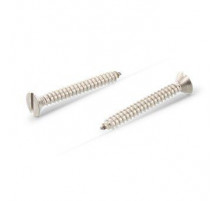 Шуруп самонарезающий потайной DIN 7972 C A2 с острым концом прямой шлиц, 6.3x80 мм