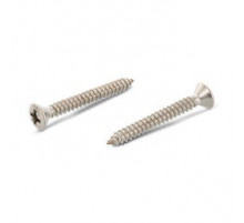 Саморез с полупотайной головкой DIN 7983 C A2 острым концом шлиц PZ, 6.3x13 мм