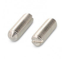 Винт установочный DIN 553 A4 с коническим концом прямой шлиц, M4x4 мм