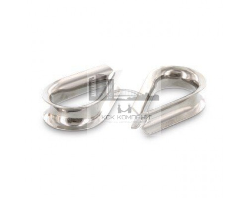 Art. 9073 A4 24 Коуш нержавеющий с глубокой канавкой для стальных тросов и волокнистых канатов.