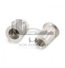 Заклепка-гайка цилиндрическая Art. 1023 A4 с потайным бортиком и насечками, M5x1.7x13.5 мм (1.5-4)