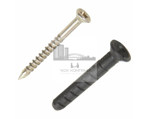 Дюбель-гвоздь DY-PB с потайным бортиком полипропилен, 10x120