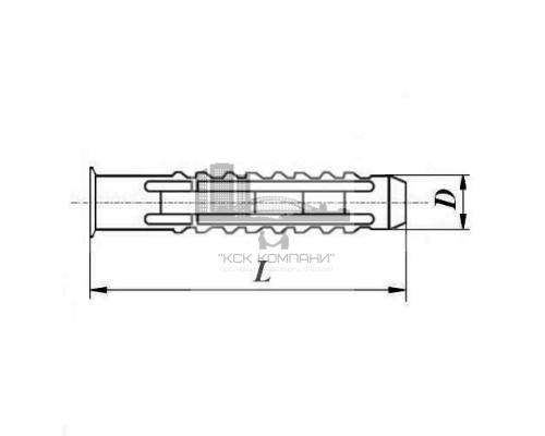 Дюбель 4-распорный DY-RN-N тип N нейлоновый, 8x50
