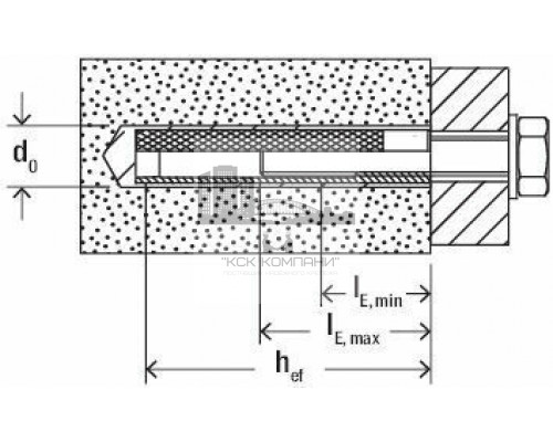Анкер-гильза с внутренней резьбой fischer FIS E для химического анкера ОЦ, M10 15х85 мм