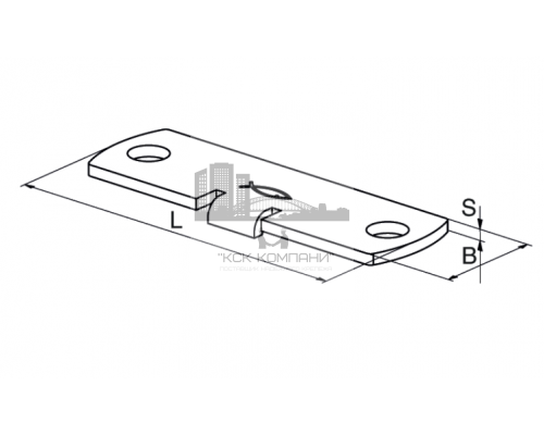 Скользящая пластина fischer FMFS SH для крепления кронштейнов FMPS гоц. сталь, 130x35x4 мм