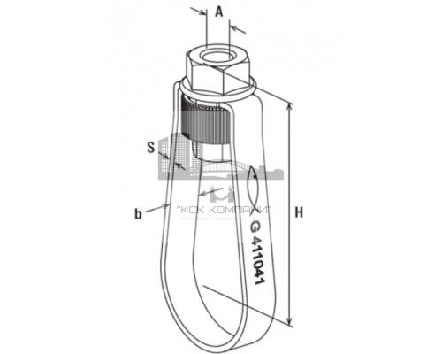 FRSL 43 (1 1/4) Хомут каплевидный Fischer для спринклерных систем