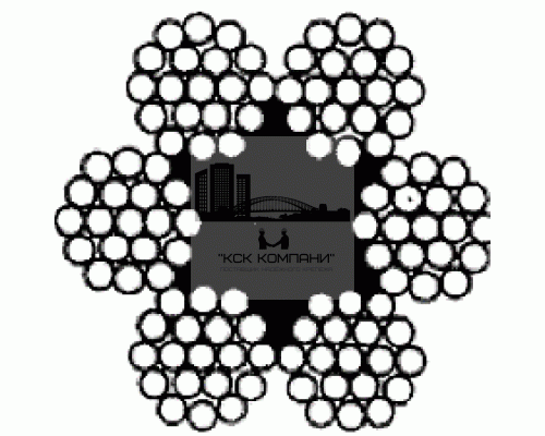 Трос грузоподъемный DIN 3060 (ГОСТ 3070) D11 арт. М144498