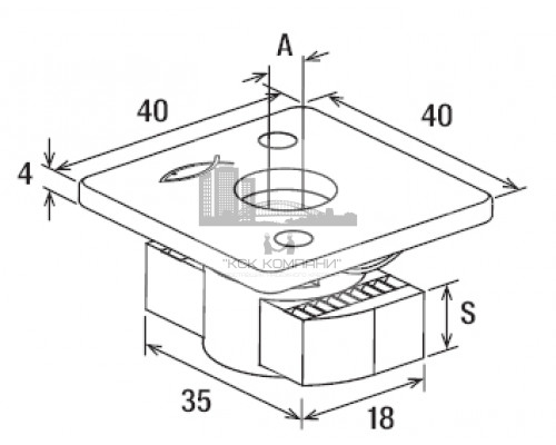 Соединительная гайка fischer FCN Clix M GVZ для шин FUS оц. сталь, M10 40x40x8 мм
