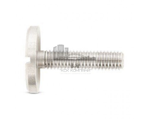 Винт с увеличенной плоской головкой DIN 921 A1 и прямым шлицем, M6x8 мм