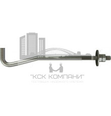 Болт фундаментный анкерный 1.2 Тип 1 Исполнение 2. Изогнутая шпилька.