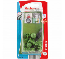Дюбель для гипсокартона fischer GK Green K NV экологически чистый нейлон, 22 мм