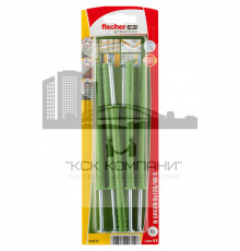 Дюбель-гвоздь fischer N S Green K NV с потайным бортиком и шурупом ЭКО, 8x120/80 мм